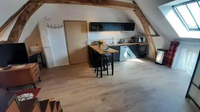 Cuisine ou kitchenette dans l'établissement Les petits greniers