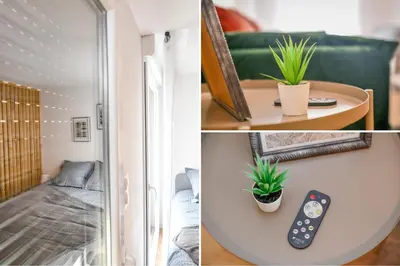 Coin salon dans l'établissement KASA SAINT QUENTIN - Tout équipé & Cosy