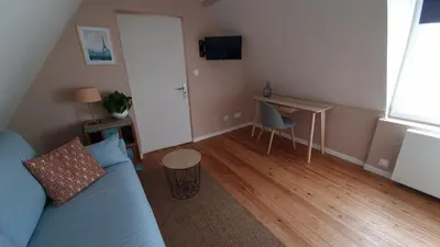 Télévision ou salle de divertissement dans l'établissement Logement entier indépendant- 2 à 4 pers - Parking clos - Terrasse