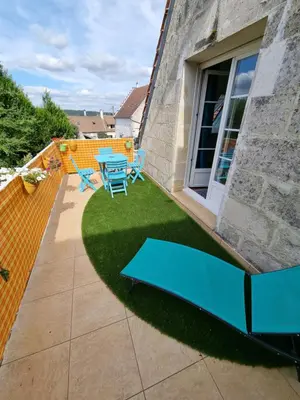 Vue générale sur la montagne ou vue sur la montagne depuis l'appartement