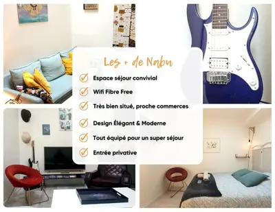 Télévision ou salle de divertissement dans l'établissement Gite Urbain - Nabu