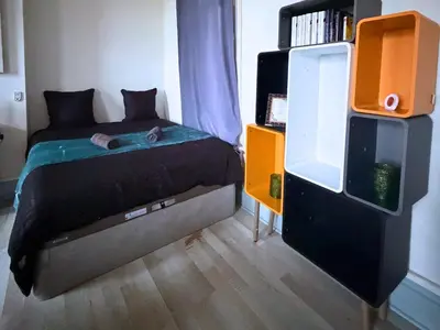 Un ou plusieurs lits dans un hébergement de l'établissement L'Aparté - Studio Centre - 4 Personnes