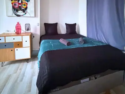 Un ou plusieurs lits dans un hébergement de l'établissement L'Aparté - Studio Centre - 4 Personnes
