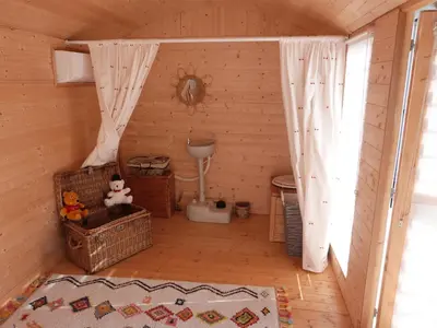 Salle de bains dans l'établissement CHEZ CLAUDINE ET PASCAL