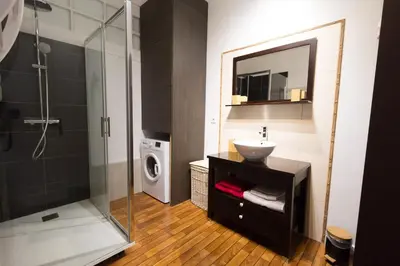 Salle de bains dans l'établissement Le jardin d'Eden