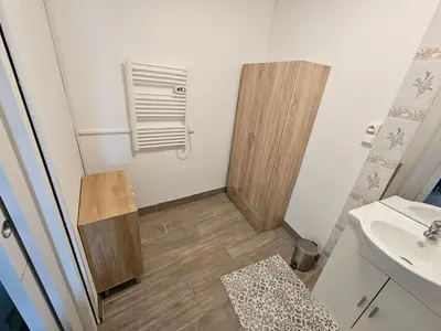 Salle de bains dans l'établissement Maisonnette du Relais de Vauchamps