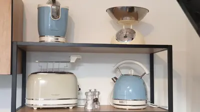 Cuisine ou kitchenette dans l'établissement Le Loft Vintage Epernay avec Netflix, Vélos, Parking gratuit