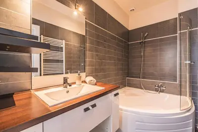 Salle de bains dans l'établissement Spacieux Cœur de Reims
