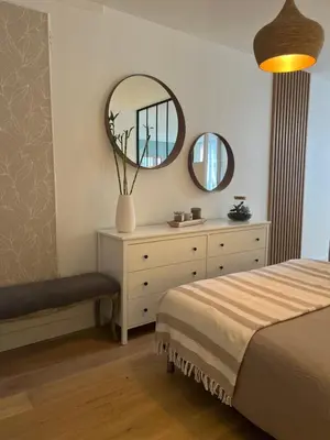 Un ou plusieurs lits dans un hébergement de l'établissement Appartement moderne en plein centre D'Epernay