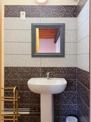 Salle de bains dans l'établissement Domaine du Cellier de la Couronne
