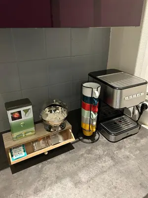 Cuisine ou kitchenette dans l'établissement Le voltaire 1 chez Adrien