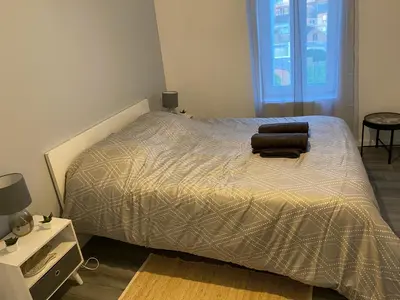 Un ou plusieurs lits dans un hébergement de l'établissement Superbe F2 proche centre ville