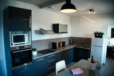 Cuisine ou kitchenette dans l'établissement L'effervescence
