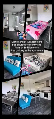 Cuisine ou kitchenette dans l'établissement Appartement studio O fil de l'O à 12 kilomètres de Disneyland Paris