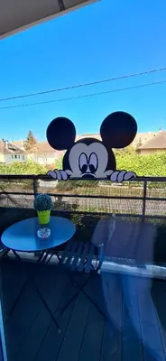 Balcon ou terrasse dans l'établissement Appartement studio O fil de l'O à 12 kilomètres de Disneyland Paris