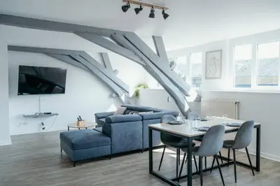 Coin salon dans l'établissement Appartement Condé hyper centre-ville