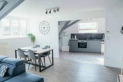 Cuisine ou kitchenette dans l'établissement Appartement Condé hyper centre-ville