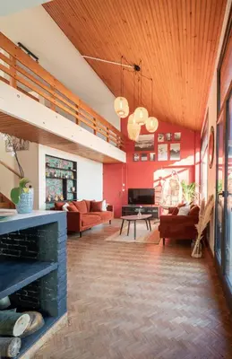 Coin salon dans l'établissement Maison les deux cèdres, 6ch, vue sublime & jardin - propriété partagée