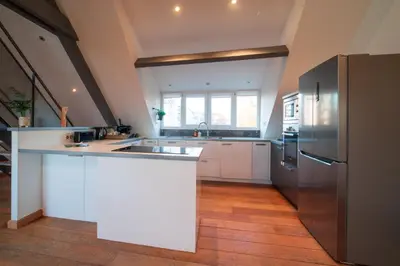 Cuisine ou kitchenette dans l'établissement Loft les deux cèdres avec vue panoramique