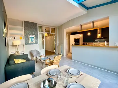 Cuisine ou kitchenette dans l'établissement Le Jardin Des Sacres - HyperCentre Cathédrale