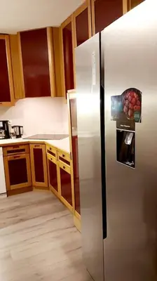 Cuisine ou kitchenette dans l'établissement Le Jardin d'Eden