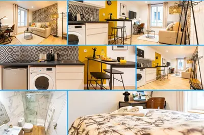 Cuisine ou kitchenette dans l'établissement Studio - Self Checkin Automatique - Centre-ville - AFRIQUE