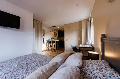 Télévision ou salle de divertissement dans l'établissement Joli appartement, Le Bouchon Rémois, centre ville