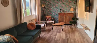 Coin salon dans l'établissement Maison Lombardi - Gite 6 Personnes 4 étoiles