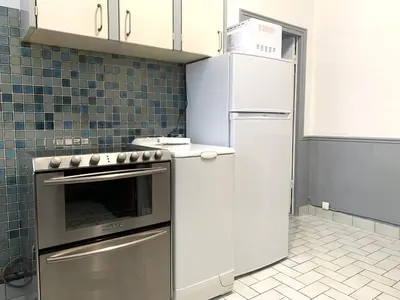 Cuisine ou kitchenette dans l'établissement Appartement proche basilique Saint Rémi