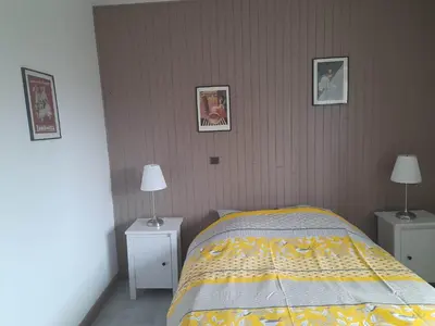 Un ou plusieurs lits dans un hébergement de l'établissement Gîte Linglet