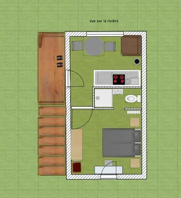 Plan de l'établissement Chalet romantique Terrasse privée Île aux Palmiers
