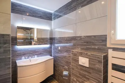 Salle de bains dans l'établissement Le Champaillé