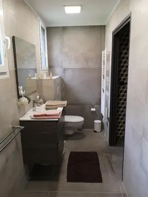 Salle de bains dans l'établissement Gîte la Winery