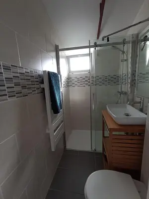 Salle de bains dans l'établissement Gîte Nature et détente