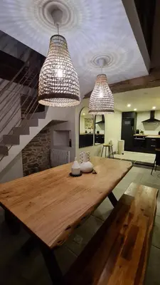 Cuisine ou kitchenette dans l'établissement Ô Nuit Claire, superbe longère avec spa.