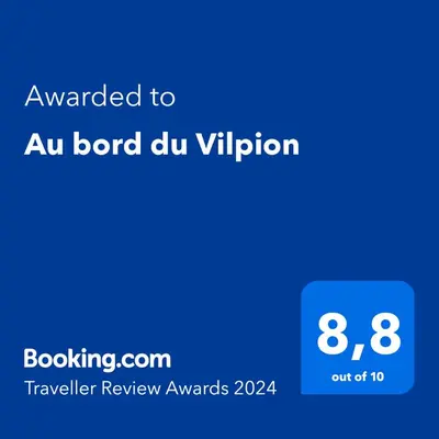 Certificat, récompense, panneau ou autre document affiché dans l'établissement Au bord du Vilpion