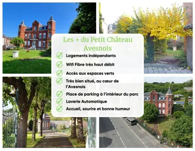 Plan de l'établissement Le petit Château Avesnois - Studio pour 2 personnes - Cuisine Partagée
