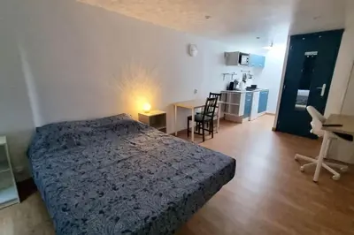 Cuisine ou kitchenette dans l'établissement Le petit Château Avesnois - Studio en rez de jardin avec terrasse privée