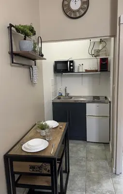 Cuisine ou kitchenette dans l'établissement Le cocon