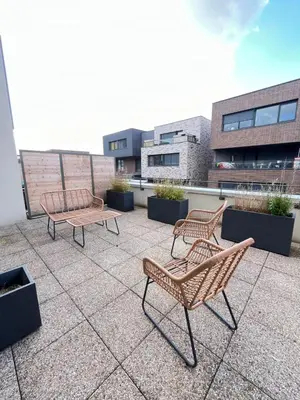 Coin salon dans l'établissement Amsterdam - Bel appartement