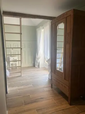 Un ou plusieurs lits dans un hébergement de l'établissement La forge de la Tour - Gîte indépendant entièrement équipé