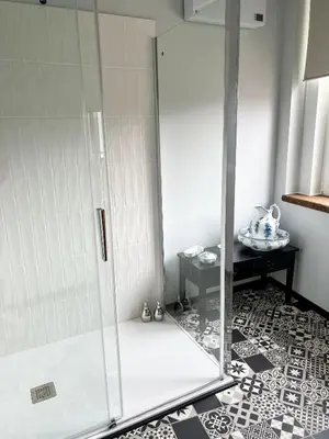 Salle de bains dans l'établissement Un air de campagne à Baudival