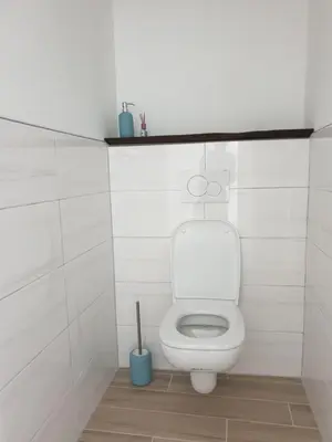 Salle de bains dans l'établissement La Longère de Vin'Ay