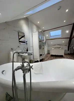 Salle de bains dans l'établissement Studio 3 des Remparts à 5 mins de Charleville-Mézières