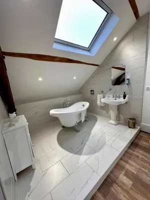 Salle de bains dans l'établissement Studio 3 des Remparts à 5 mins de Charleville-Mézières