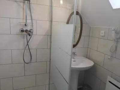 Salle de bains dans l'établissement Au Terminus 6 Personnes
