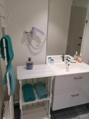 Salle de bains dans l'établissement Au Terminus 6 Personnes